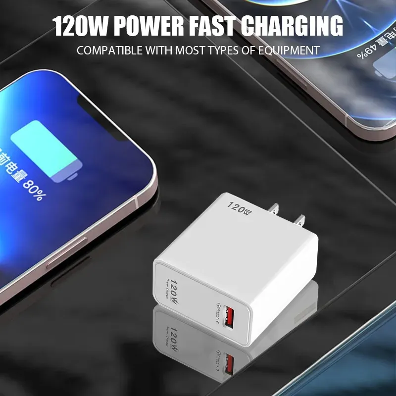 GAN 120W Super fast charge Usb charger QC 3.0 Fast chargers Mobile Phone Chargers For Huawei Samsung Xiaomi iphone ipad tablets